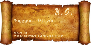 Meggyesi Olivér névjegykártya