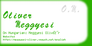 oliver meggyesi business card